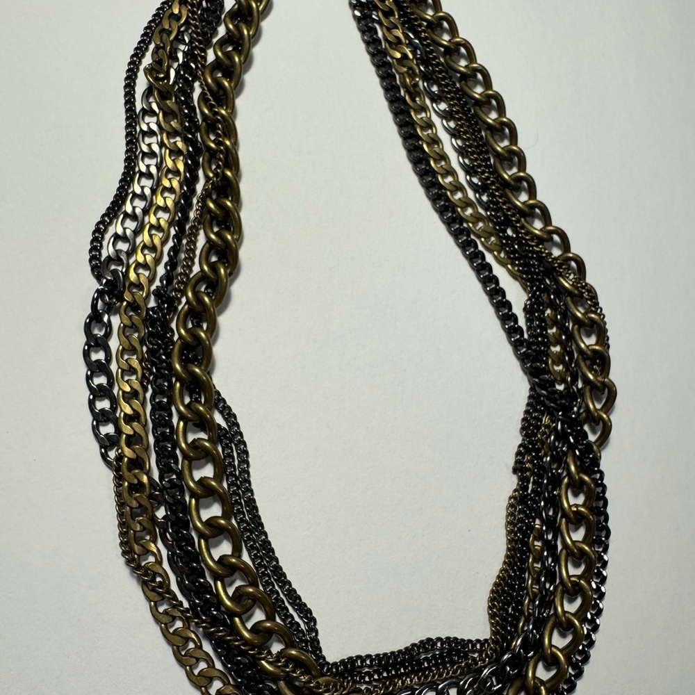 Premier Desings Elegant Bronze and Gold Chain Necklace